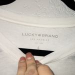 Lucky Brand NWT White Make Luck Not War T-Shirt Size Large Photo 2