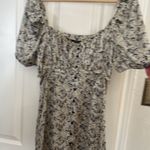 ZARA  puff sleeve satin floral midi dress Photo 5