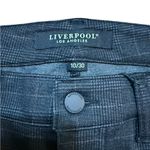 Liverpool Los Angeles Jacqueline Printed Skinny Pants Sz 10 NEW Black Gray Plaid Photo 3