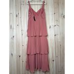 Lulus NWT  Luxe Perfection Rusty Rose Pleated Tiered Backless Maxi Dress Sz XXL Photo 4