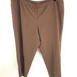 Bend Over Womens Dress Pants Pull On Straight Leg Elastic Waist Brown Size 30WP Photo 0