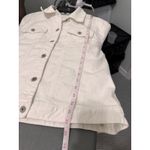 Chico's  Platinum White Denim Jacket Womens Size 2 Trucker Style Photo 8