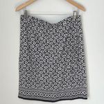 Max Studio Womens Pencil Straight Skirt Abstract Mini Stretch Black White XL Photo 0