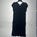 Gap Women’s Dress Large Black Short Sleeve Pleated Midi Dress with Pockets Photo 12