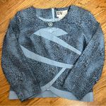 VTG Cheetah Denim Cut Out Blouse Blue Size 14 Photo 11