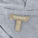 Ellen Tracy Ellen‎ Tracey Linen Blend Utility Sleeveless Size M Gold Tassel Zipper Blouse Photo 10