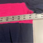 Ralph Lauren Lauren  Knit Top Women XL Button Details Navy Blue Hot Pink Stripe Photo 5
