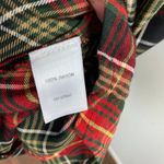 J. Jill Tartan Plaid Button Front Long Sleeve Blouse Small Petite SP Festive Red Photo 7