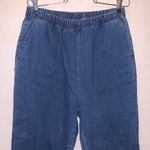 Blair  Blue Casual Pull On Pants Denim Medium High Rise Capri Photo 1