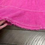 Pilcro Flounced Mini Skirt Size Med Pink Acid Wash Linen Anthropologie LIKE NEW Photo 5