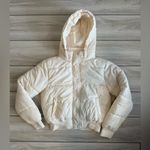 Aeropostale Midweight Hooded Puffer Jacket Cream XS NWT Photo 4