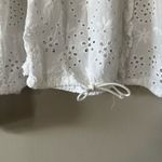 Joie  White Long Sleeve Eyelet Pull Over Blouse Size Large Photo 5