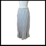 Badgley Mischka NEW Y2K Maxi Skirt Gray Reversible Wrap Sz S Flowy Leopard Print Photo 6