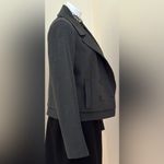 Ann Taylor Gray Crop Blazer Double Breasted Small Pockets Sz 8. Thick Material. Photo 3