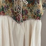 Cider  Floral Lace-Up Blouse with Cream Skirt Photo 8