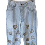 Frederick's of Hollywood  High Rise Cut our Heart Light Wash Jeans Photo 1