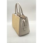 Kate Spade Beige/White Leila Straw Medium Triple Compartment Satchel - Size M Photo 2