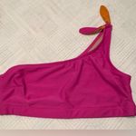 Old Navy  bikini swim top - one shoulder - pink & orange. Large Photo 1