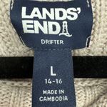 Lands' End Drifter Shaker Easy Fit Mock Neck Striped Tunic Sweater Size Large Photo 1