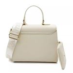 Valentino Orlandi Satchel Top Handle Logo Bag with Matching Wallet Beige Gold Photo 6