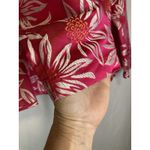 Chico's Chico’s Bold Tropical Floral Silk Blend Button Up Size 1 Bright Hot Pink Chic Photo 1