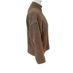 Gap brown quarter zip short teddy jacket shacket women's size XL soft Photo 2