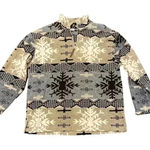 Active Studio Southwestern Snowflake Tribal 1/4 Zip Fleece Jacket Womens Size L Blue Size L Photo 0