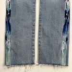 Driftwood High Rise Skinny Ankle Jeans Light Indigo Ikat Embroidered Size 26x28 Photo 8