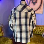 Lucky Brand  Black And Cream Plaid Shacket/Jacket Flannel Shirt Size M Photo 2