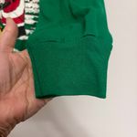 Vintage 90’s Festive Green Holiday Sweater with Santa and Snowman village size M Size M Photo 3