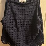 love on a hanger  Midnight Blue crochet Tank NWOT Photo 3