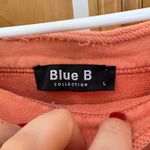 Blue B Collection Coral Orange Peasant Top Womens Size L Cropped Pink Size L Photo 5