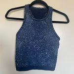 Lululemon  Ebb to Street Cropped Tank Top Distorted Noise Mineral Blue Size 4 Photo 2