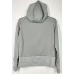 Nike Heathered Gray Training Swoosh Ribbed Sweatshirt Hoodie Small Photo 3
