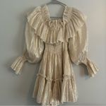 Alice McCALL  Metallic Ruffle Off the Shoulder Mini Romper Photo 8