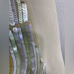 Sundance  NWT white, gold, green, sequins and beaded Gatsby sleeveless top M Photo 7