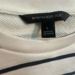 Banana Republic Womens  black white stripe frenchie bulldog sweater Photo 1