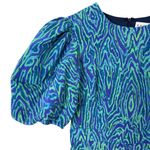 NWT Rhode Pia Mini Dress in Green and Blue Electric Moire Print, Size 0 Photo 5