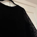 Chico's  Size 1 Lace Shirt Black Sheer Blouse Whimsygoth Romance Chico Medium Top Photo 11