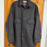 The Frankie Shop Dallas Oversized Denim Overshirt Dark Grey 100% Cotton XXXS/XSS Photo 0