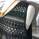 Catherines Cover Up Dress Black Sleeveless Crochet Mesh 1X Photo 5