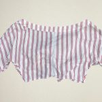 Tobi White and red striped crop top bell sleeve preppy cowgirl light academia Photo 4
