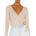 Revolve One gray day‎ Benson Cross Front Top in Hayday size medium NWT Photo 0