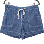 Loft Blue Striped Chambray Shorts Size Small Preppy Striped Shorts Photo 0