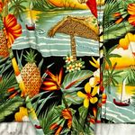 Surf Crush Tiki Vtg Sz S Hawaiian Print Zip Up Jacket CB Casual Macaw Tropical Red Photo 4