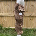 Little Mistress OUTRAGEOUS FORTUNE MATERNITY OFF SHOULDER SHIRRED FRILL HEM MIDI DRESS Photo 2