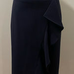 J.Crew  Navy Cascading Ruffle Pencil Skirt (Excellent Condition) Photo 0