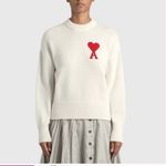 Ami  de Coeur Alexandre Mattiussi White Crewneck Sweater Photo 1