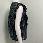 Pilcro  Anthropologie Anthro Ruffled Button Front Sleeveless Top Shirt Small S Photo 6