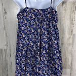 easel Navy Floral Mini Dress – Size Small – Y2K Flowy Boho Festival Style Photo 1